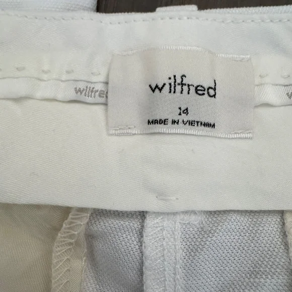 NWT Wilfred Free The Effortless Pant™ Linen White Size 14